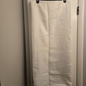 White Textured Curtain Panel